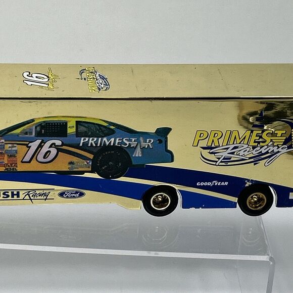 Racing Champions #16 Ted Musgrave Semi Truck Trailer Ford PrimeStar Nascar Gold - Picture 3 of 11